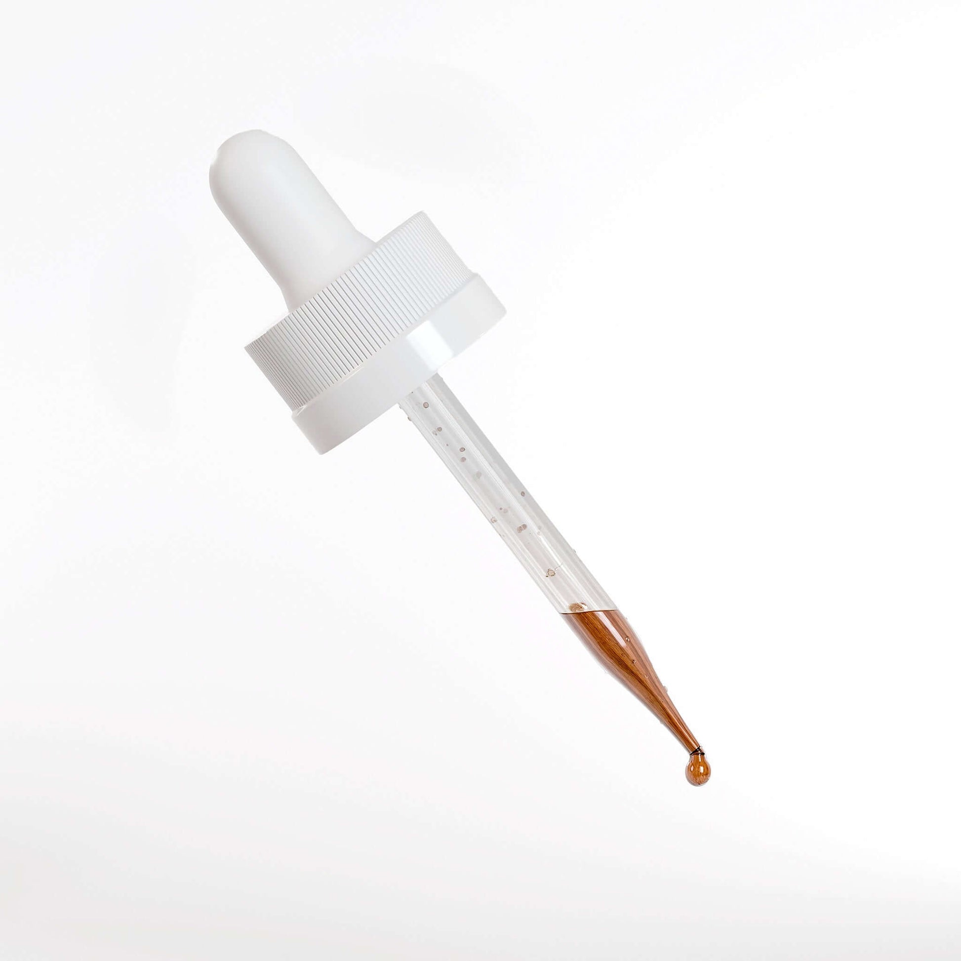 Peptide Hair Growth Serum dropper with brown liquid, designed for hair nourishment and scalp revitalization.